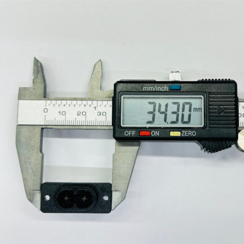 2-pin AC socket AC socket panel mounted 2A load AC socket black AC socket panel mounted socket durable 2-pin socket AC socket for DIY projects low-power AC socket reliable electrical socket high-quality AC socket secure electrical connections compact AC socket easy-to-install AC socket 2-pin plug socket