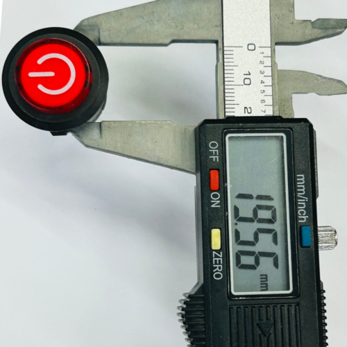 3-Pin Large Round Push On-Off Switch with Indicator
