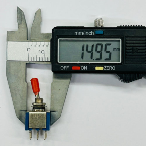 6-Pin Miniature Toggle Switch - DPDT with Metal Shaft
