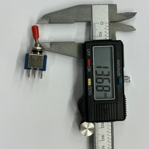 6-Pin Miniature Toggle Switch - DPDT with Metal Shaft