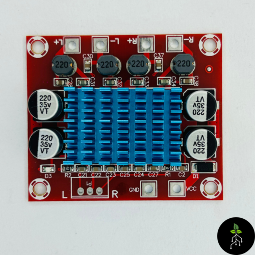 TPA3110 30W stereo amplifier PCB close up