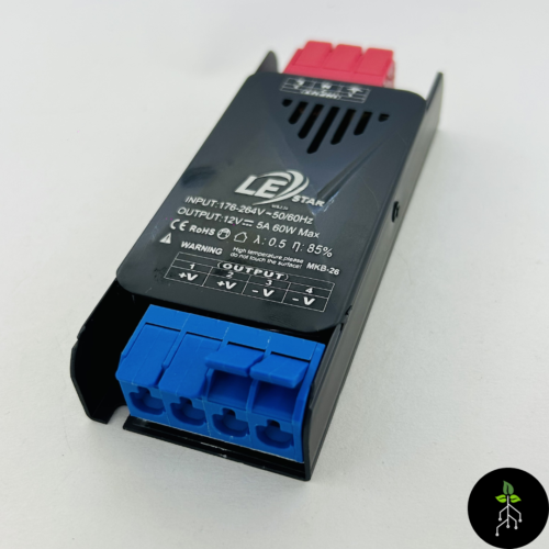 12V 5A 60W slim SMPS LED driver power supply for LED strips modules and profile lighting