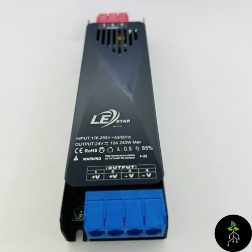 24V 10A 240W Slim SMPS LED Driver with push wire terminals for LED strip lighting
