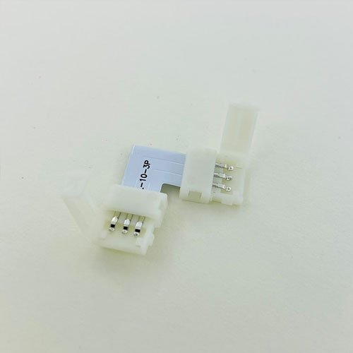 3 Pin 10mm L Type Pixel LED Strip Connector for 90 degree corners