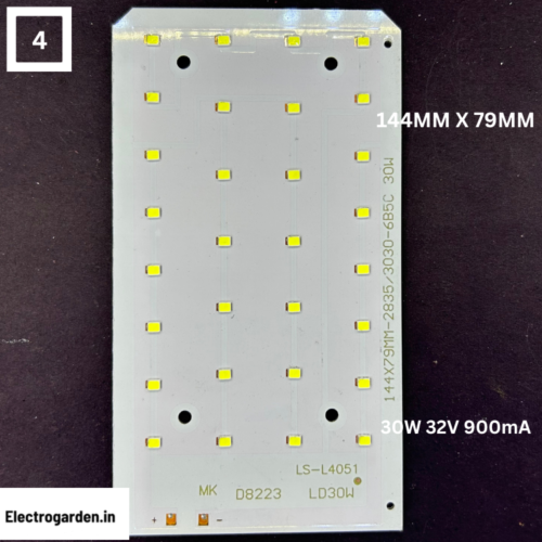 30W LED PCB 144x79mm with 30 2835 LEDs