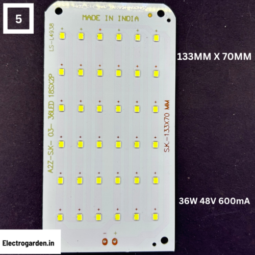 36W LED PCB 133x70mm with 36 2835 LEDs