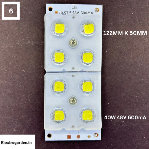 40W street light replacement MCPCB 122x50mm with 8 LEDs